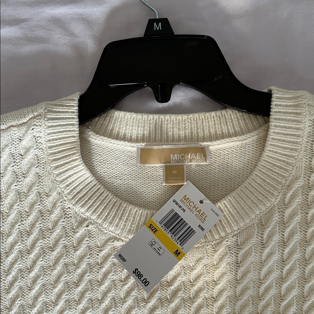 MICHAEL Michael Kors Cream Cable Knit Sweater - Picture 2 of 7